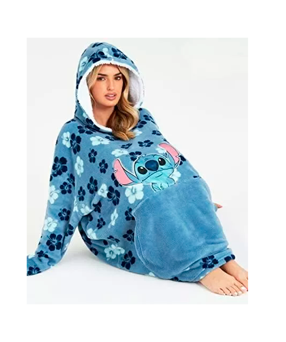 Polerón Sherpa Capucha Diseño Stitch Pre